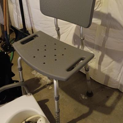 Ambulatory medical devices - boot for foot - sling - shower chair - raised toilet seat and crutches
