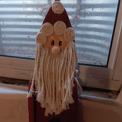 Christmas - tall wooden Welcome Santa - wreaths - hanging basket and more