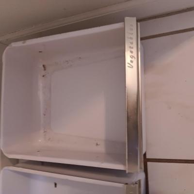 Vintage enamel refrigerator vegetable pans
