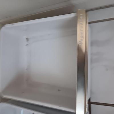 Vintage enamel refrigerator vegetable pans