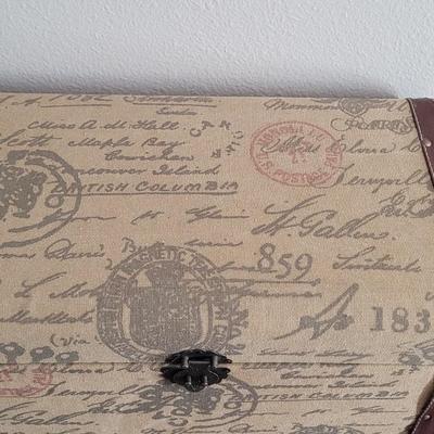 Vintage Trunk Covered by Printed Linen