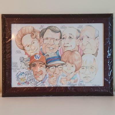 LOT 11U: NJ Local- Salem County Hall of Fame Caricature Sketches by R. LeHew