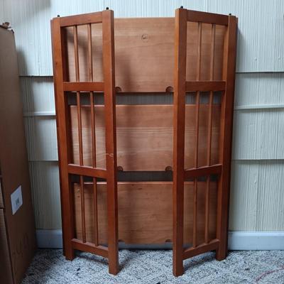LOT 22S: 3-Tier Foldable Wood Bookcase