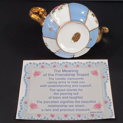 LOT 28S: Fenton Designed Telefloral Vase w/ Thomas Kinkade 'My Granddaughter, My Joy' Figurine & Mini Teapot