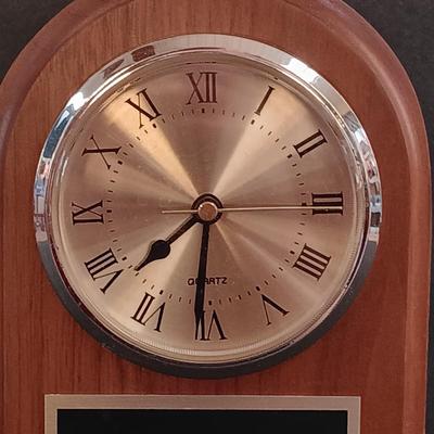 LOT 34S: Vintage Brass Golfer Figurine by Brass Baron w/ Personalized Clock from the Southern NJ Developmental Council
