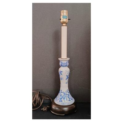 LOT 35S: Vintage Wheaton Village Art Glass Paperweight w/ Ceramic Lamp, Floral Print & Glass Votive