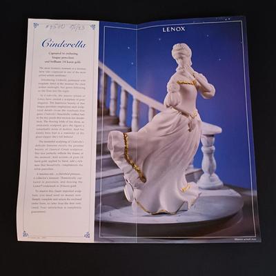 LOT 37S: Lenox 1993 Cinderella Figurine with Crystal Bud Vase