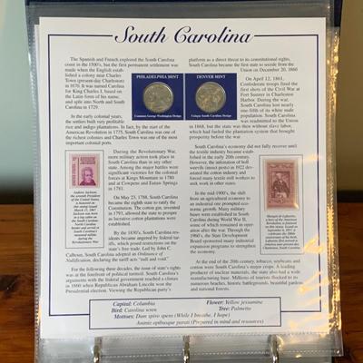 LOT 171: Statehood Quaters Collection Volume 1 & Princess Dianne Collectors Stamps w/COAs