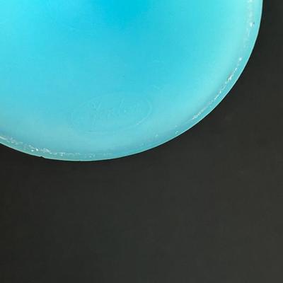 LOT 185S: Fenton Glass - Blue Fenton Dish And White/ Clear Fenton Basket