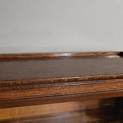 Antique 1800s Tiger Oak Barrister Bookcase 4 Tier