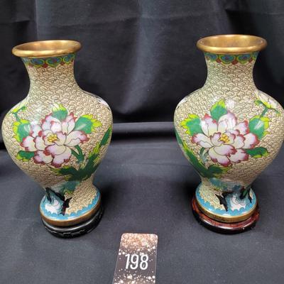 Vintage Chinese Cloisonne Vases