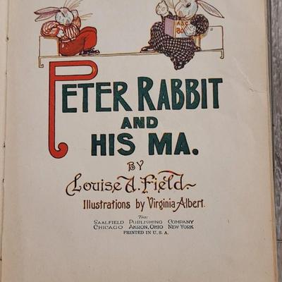 Antique 1917 Book 'Peter Rabbit and His Ma'