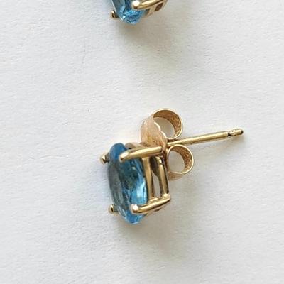 Topaz Earrings and Pendant set in 14K Gold