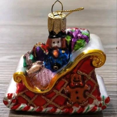 Vintage Made in Poland Glass Christmas Ornaments