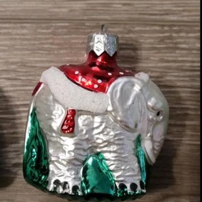 Vintage Made in Poland Glass Christmas Ornaments
