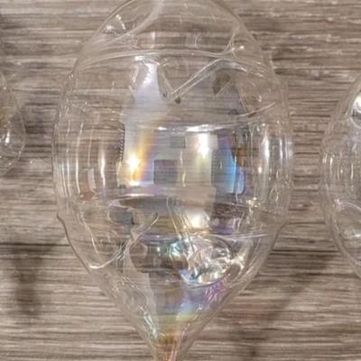 (3) Vintage Large Blown Glass Ornaments