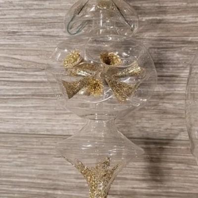 (3) Vintage Large Blown Glass Ornaments