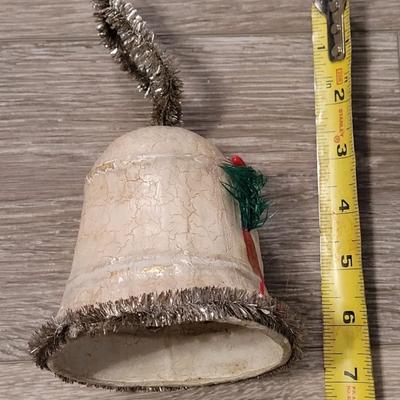 Antique Victorian Bell with Santa Ornament