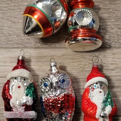 Vintage Mercury Glass Christmas Ornaments