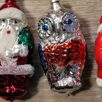 Vintage Mercury Glass Christmas Ornaments