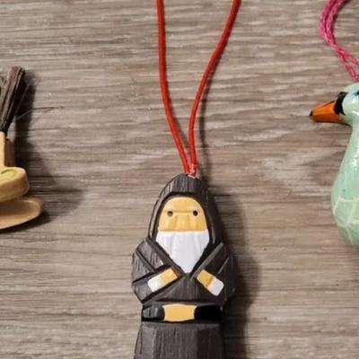 Vintage Wood Christmas Tree Ornaments