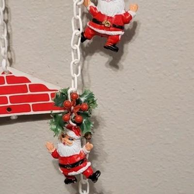 Vintage 1960s Plastic Santa Mobile