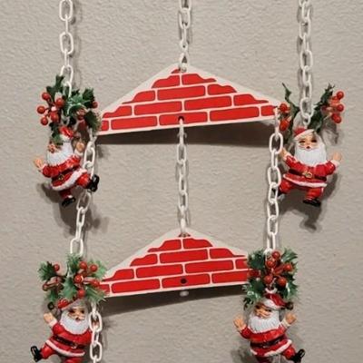 Vintage 1960s Plastic Santa Mobile
