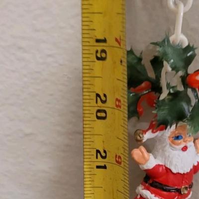 Vintage 1960s Plastic Santa Mobile