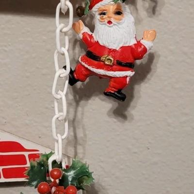Vintage 1960s Plastic Santa Mobile
