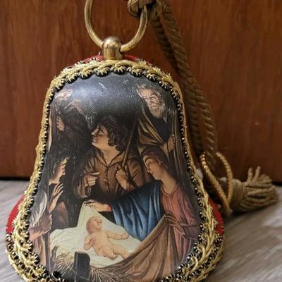 Vintage Refuge Musical Christmas Bell Tune SILENT NIGHT Ornament