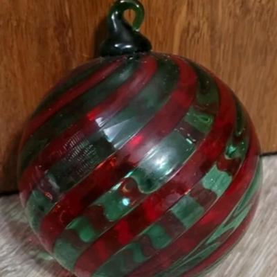 Murano Style Blown Glass Ornament