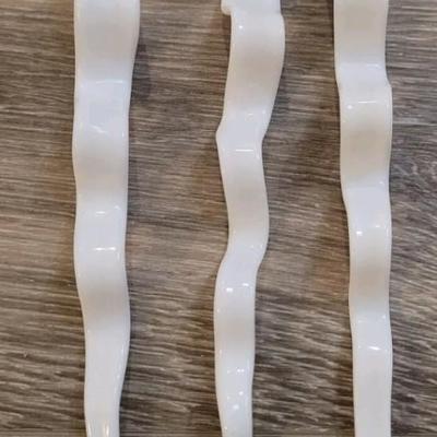 3 Vintage Blown Glass Christmas Ornament Ribbon Candy Icicles