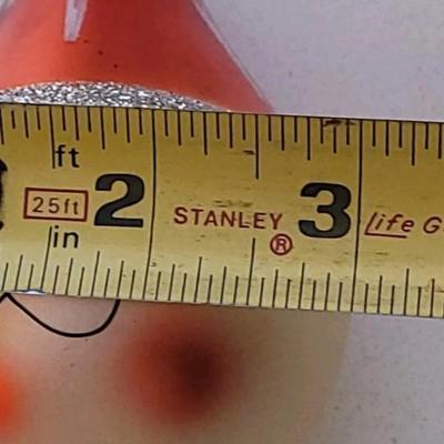 Vintage De Carlini Santa Claus Face Italian Hand Blown Glass Ornament