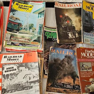 Lot of vintage magazines Trains Fine Scale Modeler, Railroad Model