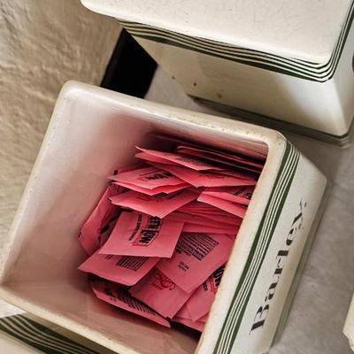 Antique Viktoria kitchen canisters ceramic Made in Germany