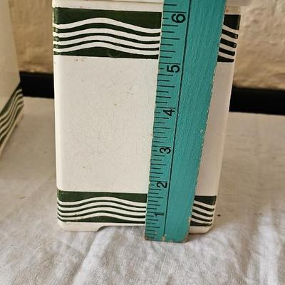 Antique Viktoria kitchen canisters ceramic Made in Germany