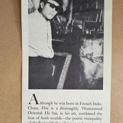 Signed and numbered lithograph print frame is 24" x 30" Artist "Hoi"