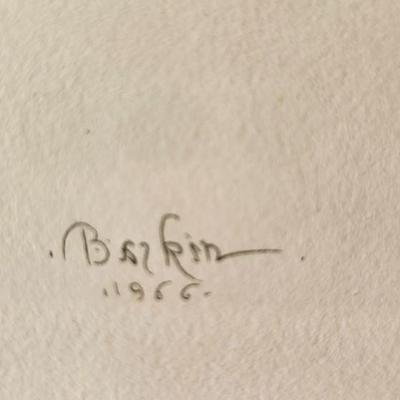 Signed and numbered Baskin print 1966 A bouquet of Wild Grasses