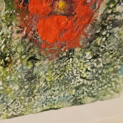 Bascha Mon "Poppy Fields/ Heroin Dreams" Encaustic and collage on paper