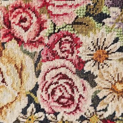 Large Vintage Needlepoint of flowers