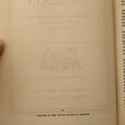 3 Antique book lot Dante Divine Comedy, Essays Ralph Waldo Emerson, Complete Stories Edgar Allen Poe