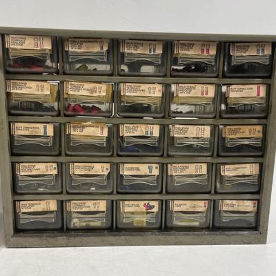 Pair of 25-drawer Hardware Organizers and contents