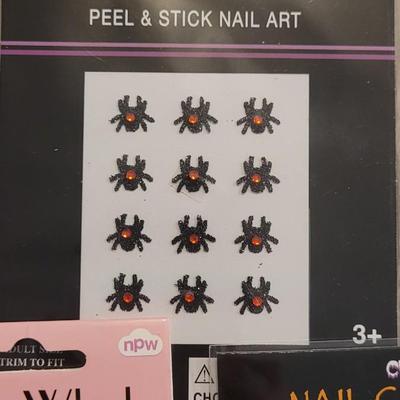 New in the Box Faux Fingernails, Nail Stickers, and Nail Adornment Set