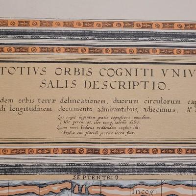 Vintage Repro of a 1589 Map