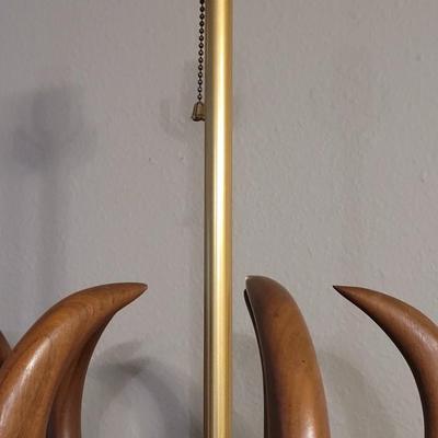 Vintage MCM Walnut Lamps