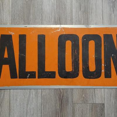 Vintage Handpainted "Beautiful" Metal Sign