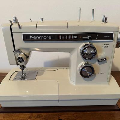 Kenmore Sewing Table W/ Machine & Chairâ€”Machine Runs