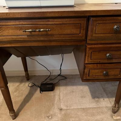 Kenmore Sewing Table W/ Machine & Chairâ€”Machine Runs