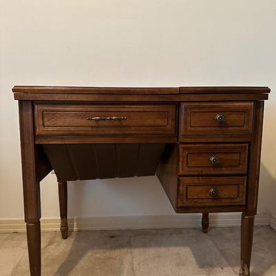 Kenmore Sewing Table W/ Machine & Chairâ€”Machine Runs