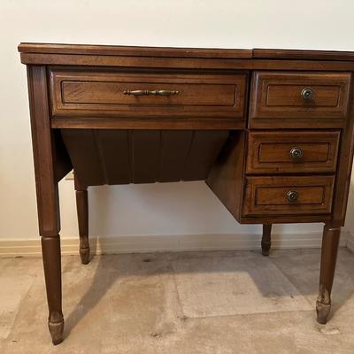 Kenmore Sewing Table W/ Machine & Chairâ€”Machine Runs